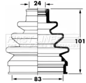Пыльник, приводной вал FIRST LINE купить