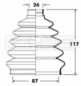 Пыльник, приводной вал FIRST LINE купить