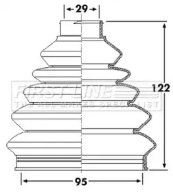 Пыльник, приводной вал FIRST LINE купить