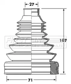 Пыльник, приводной вал FIRST LINE купить