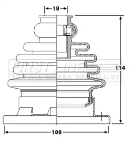 Пыльник, приводной вал FIRST LINE купить