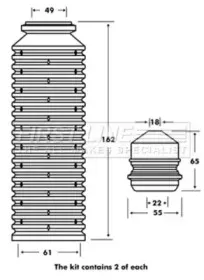 Пылезащитный комплект, амортизатор FIRST LINE купить