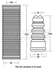 Пылезащитный комплект, амортизатор FIRST LINE купить