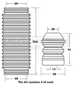 Пылезащитный комплект, амортизатор FIRST LINE купить