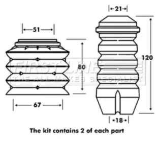 Пылезащитный комплект, амортизатор FIRST LINE купить