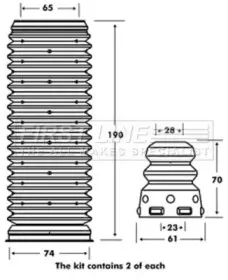 Пылезащитный комплект, амортизатор FIRST LINE купить