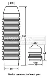 Пылезащитный комплект, амортизатор FIRST LINE купить