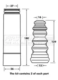 Пылезащитный комплект, амортизатор FIRST LINE купить