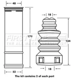 Пылезащитный комплект, амортизатор FIRST LINE купить