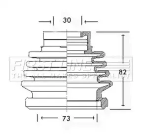 Пыльник, приводной вал FIRST LINE купить