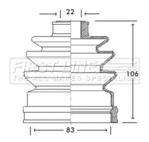 Пыльник, приводной вал FIRST LINE купить