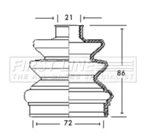 Пыльник, приводной вал FIRST LINE купить