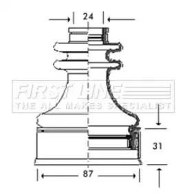 Пыльник, приводной вал FIRST LINE купить