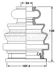 Пыльник, приводной вал FIRST LINE купить