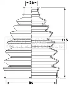 Пыльник, приводной вал FIRST LINE купить