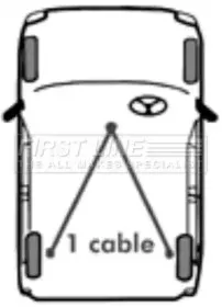 Трос, стояночная тормозная система FIRST LINE купить