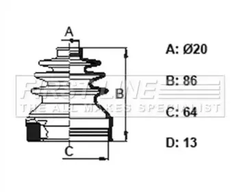 Пыльник, приводной вал FIRST LINE купить
