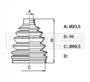 Пыльник, приводной вал FIRST LINE купить