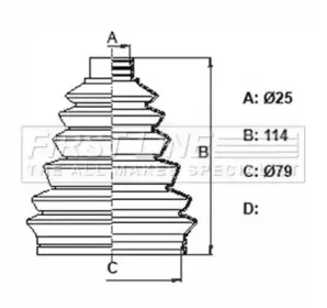 Пыльник, приводной вал FIRST LINE купить