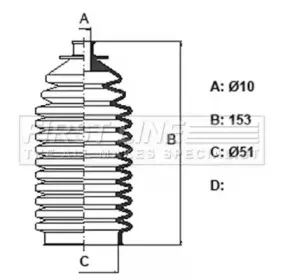 Пыльник, рулевое управление FIRST LINE купить
