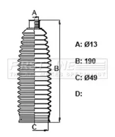 Пыльник, рулевое управление FIRST LINE купить