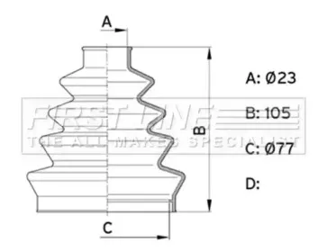Пыльник, приводной вал FIRST LINE купить
