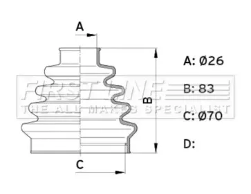 Пыльник, приводной вал FIRST LINE купить