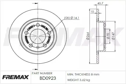 Тормозной диск FREMAX купить