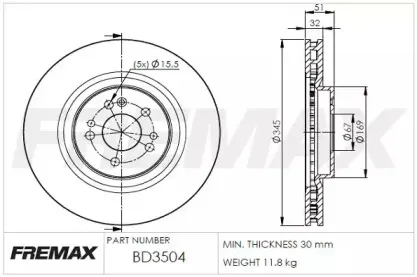 Тормозной диск FREMAX купить