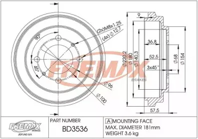 Тормозной барабан FREMAX купить
