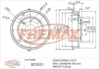 Тормозной барабан FREMAX купить