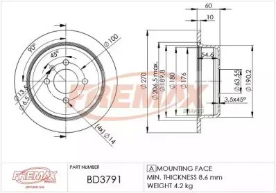 Тормозной диск FREMAX купить
