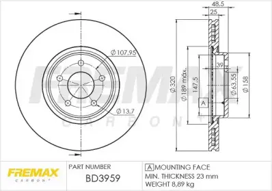 Тормозной диск FREMAX купить