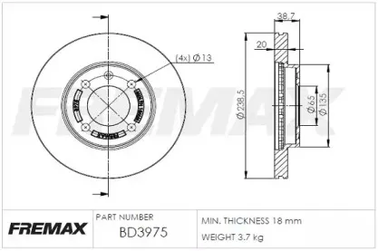 Тормозной диск FREMAX купить