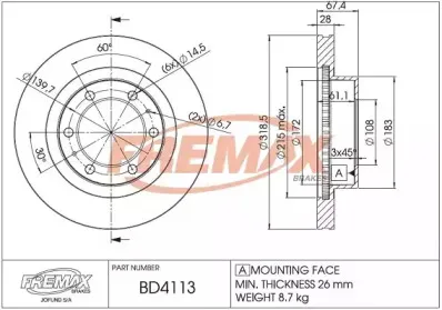 Тормозной диск FREMAX купить