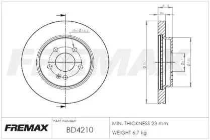 Тормозной диск FREMAX купить