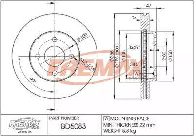 Тормозной диск FREMAX купить