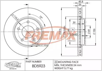 Тормозной диск FREMAX купить