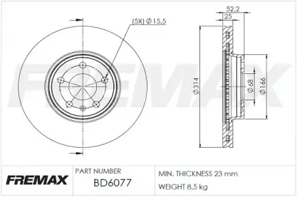 Тормозной диск FREMAX купить