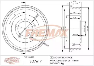 Тормозной барабан FREMAX купить