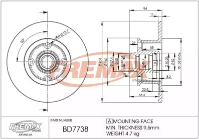 Тормозной диск FREMAX купить
