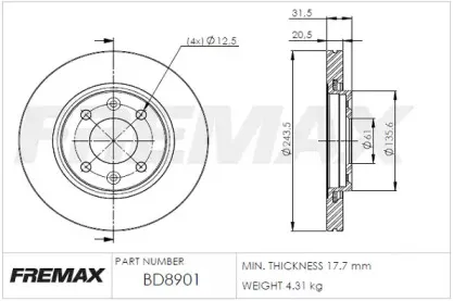 Тормозной диск FREMAX купить