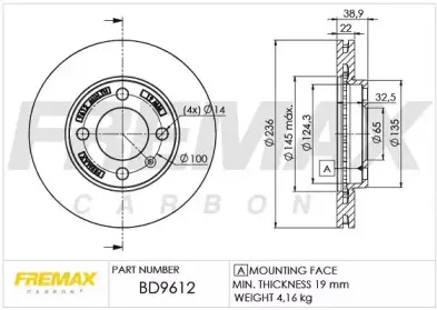 Тормозной диск FREMAX купить