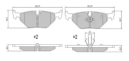 Комплект тормозных колодок, дисковый тормоз FREMAX купить