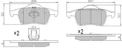 Комплект тормозных колодок, дисковый тормоз FREMAX купить