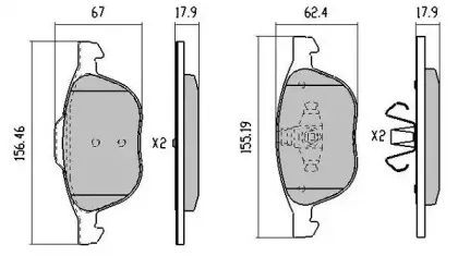 Комплект тормозных колодок, дисковый тормоз FREMAX купить
