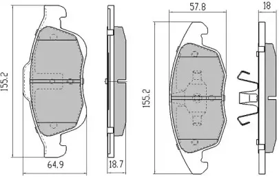 Комплект тормозных колодок, дисковый тормоз FREMAX купить