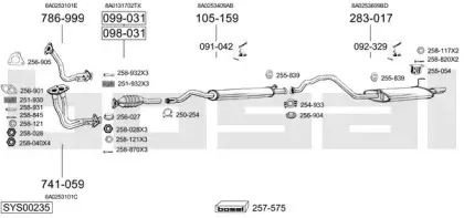 Система выпуска ОГ BOSAL купить