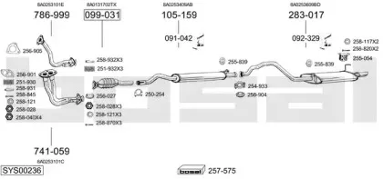 Система выпуска ОГ BOSAL купить