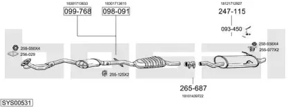 Система выпуска ОГ BOSAL купить